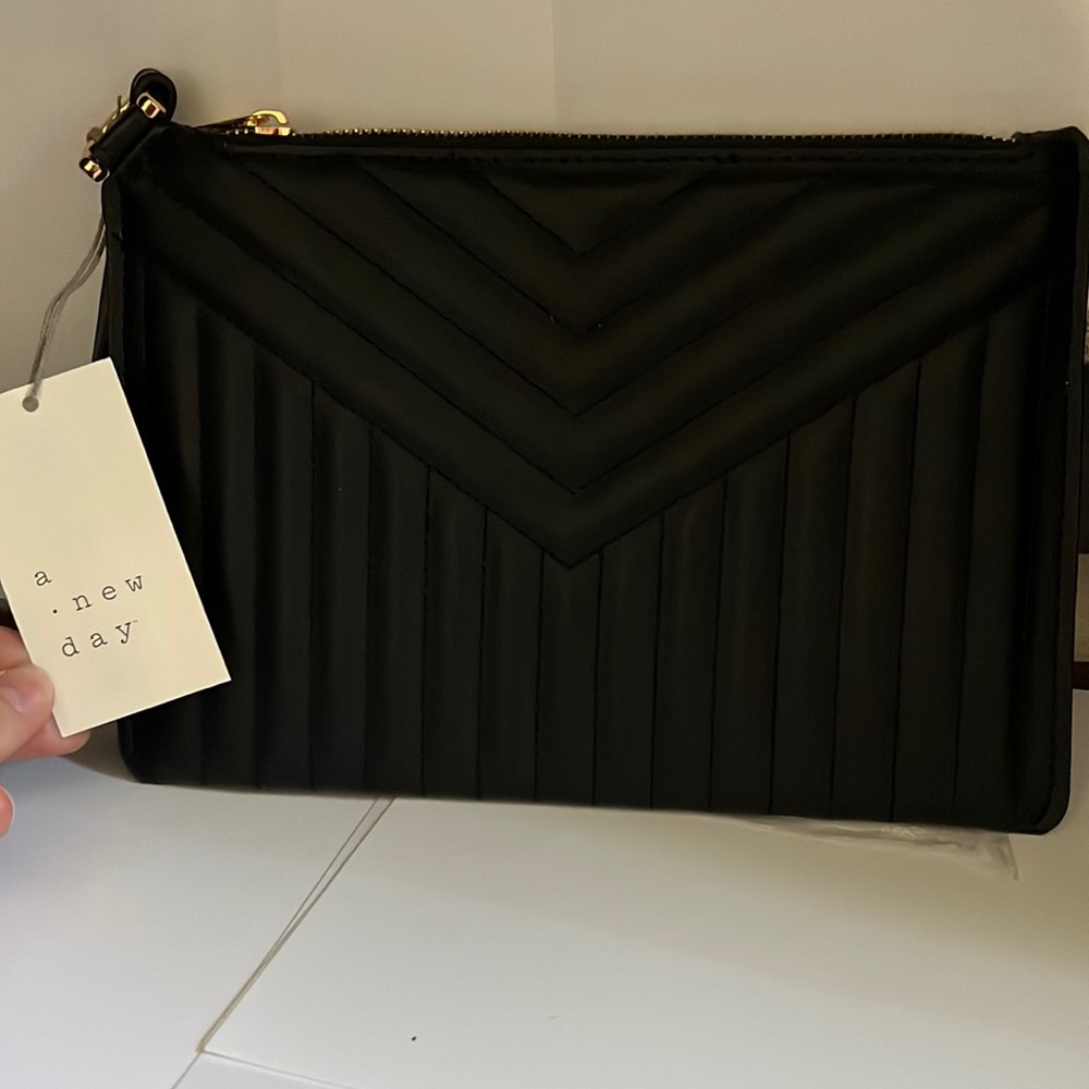 A new day black handbag